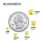 Blinginbox 50000pcs Flatback Rhinestones,Resin Non Hotfix Rhinestones Large Quantity Wholesale for Crafts DIY Creative Design,Clothes,Makeup,Nail Art (2mm=0.08",Citrine AB) - color: Citrine AB, size: 2mm=0.08"
