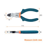 SPEEDWOX Mini Diagonal Pliers Thin Precision Wire Cutters 4-1/2 Inches Convex Shoulder Small Plastic Nippers Micro Side Cutter Side Cutting Fine Plier Jewelry Making Professional Beading Hobby Craft - style: Diagonal Pliers