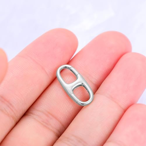 925 Sterling Silver Lobster Clasp for DIY Necklace Bracelet Jewelry Making, Double Spring Clasp with Closed Jump Rings, Necklace Extender Clasp Connector Bracelet Extension (Style 14-2pc) - style: Style 14-2pcs