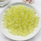 400pcs 8mm Acrylic Crackle Beads - Round Crystal Acrylic Craft Beads with Hole for Jewelry Making - Bracelets, Necklaces - Yellow - color: 20-yellow, size: 8MM