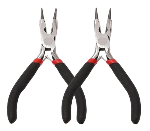 2 Pack Round Nose Pliers Jewelry Making Tools,Round-Nose Pliers for Bending and Looping Wires - style: Jewelry Nose