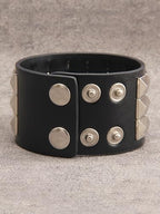GelConnie Leather Cuff Bracelet Punk Braided Bracelets Rock Leather Wristbands Faux Mens Leather Bracelet Gothic Viking Bangle Adjustable Wrap Bracelet for Women,Men - color: Cuff Leather Bracelet