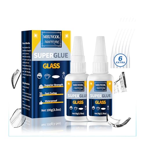 Glass Glue, 100g Ultra Strong Clear, Waterproof & Fast Super Glue, Curing Adhesive for Glass Repair, Mirror, Crystal, Jewelry, Crafts,Plastic Models - size: 100g, style: Glass Glue