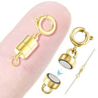 Magnetic Necklace Clasps and Closures 18K Gold and Silver Plated Bracelet Converter Clasp,Suitable for Necklaces Chain Extender - color: 8Pcs（Gold & Silver）