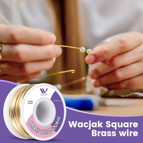 Square Brass Wire 14ga, 30ft – Yellow Gold Brass for Jewelry & Crafting - color: 14 Gauge(1.6x1.6mm)
