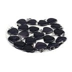LE SKY 20 Pcs natural stone pendants heart shape healing stone charms for jewelry making - color: blue sand