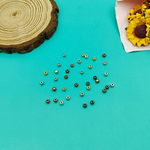 1400pcs Round Rondelle Crimp Beads for DIY Crafts,7 Colors Disc Spacer Loose Beads Spacer Beads for DIY Jewelry Making,Bracelet Necklace Earring Bracelet Crafts Supplies - color: 1400pcs;Gold,K gold,White k,Rose gold,Antique cyan,Gun black, Antique red
