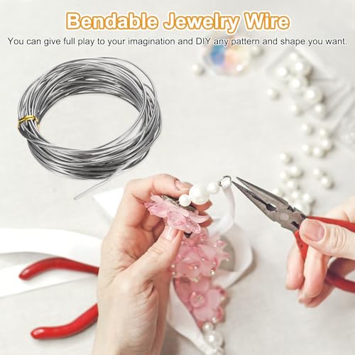 M METERXITY 13 Gauge Stainless Steel Craft Wire, 1.8mm 32.8 ft Bendable Floral Snare Wire for Jewelry Making/Sculpting/Armature Crafting/Floral Bonsai/DIY Crafts - size: 13 Gauge x 32.8 ft