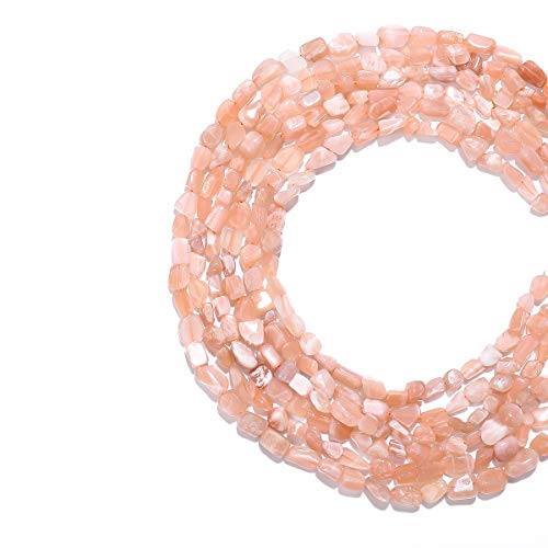 BEADIA Irregular Natural Sunstone Stone Loose Semi Gemstone Beads for Jewelry Making 5-8mm 38cm - color: Sunstone, size: 5-8mm 38cm