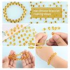 100pcs Golden Yellow Faceted Crystal Glass Beads 8x10mm, Shiny Teardrop Glass Beads for Jewelry Making, Crystal Beads for Bracelet Necklace Earring DIY Craft - color: Golden Yellow