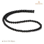 BEADNOVA 4mm Black Onyx Gemstone Round Loose Beads for Jewelry Making (90-92pcs) - color: 01) Black Onyx Agate Round Beads, size: 4mm