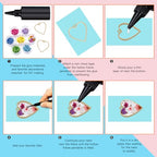 Oubaka 50pcs Open Bezel Pendants Heart Open Back Frame Pendant Hollow Frame Pendants Resin Craft Bezels for Earrings, Necklace, Bracelet, Pressed Flower, DIY Crafts(K Gold) - color: K Gold;Heart