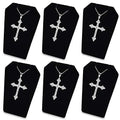 MOOCA 6 Pcs Set Black Velvet Mini Earring Stand, Jewelry Display, Necklace Chain and Pendant Display Stand, Jewelry Holder Showcase, 3 1/4 Inches Height - color: 1) Black Velvet