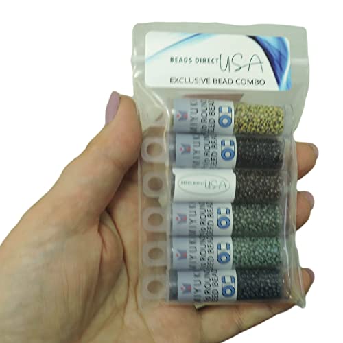 Picasso 6 Color Set 51GM Miyuki Round Rocaille Seed Beads Size 11/0, Each in 2", 8.5 Gram Tube
