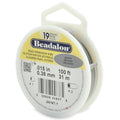 Beadalon 19 Strand Stainless Steel Bead Stringing Wire, .015 in / 0.38 mm, Bright, 100 ft / 31 m - color: Bright, style: .015 in / 0.38 mm, 100 ft / 31 m