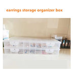 Feadily 1PCS 36 Grids Large Plastic Organizer Box with Dividers, Compartment Organizer Box for Nail Accessories/Screw/Sewing Arts and Oil Paint, Bead Storage Containers 14.9" x 9.2" x 1.9" (Clear) - size: 1PCS 36Grids