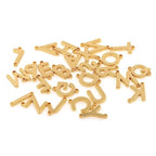 26pcs 18k Gold Filled Letter Charms,Initial Charms,Letter Pendants for DIY Bracelet Necklace Jewelry Making - color: letter style 1