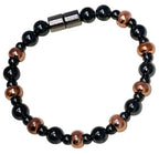 Copper and Magnetic Hematite Bracelet - size: 8 Inches