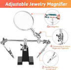 Giwaelro Jewelry Repair Kit for Adults, Jewelry Making Supplies with Pliers, Wires, Findings, Necklace Chains, Magnifier and Storage Bag