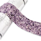 300pcs Natural Purple Lepidolite Heishi Spacer Beads 2x4mm Genuine Real Disc Stone Beading DIY Charm Smooth Loose Gemstone Beads for Jewelry Making Bracelets Necklaces Earrings Crafts - color: Purple Lepidolite