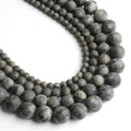 36pcs Natural Matte Black Larvikite Gemstone Beads，10mm Frosted Round Loose Stone Beads for Jewelry Making DIY Earring Bracelet Necklace Crafts - color: Black Larvikite, size: 10mm