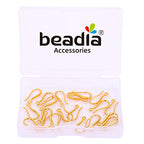 BEADIA 18K Gold Plated Earring Hooks 7x16mm 20pcs for Jewelry Making Findings - size: Hooks 7x16mm