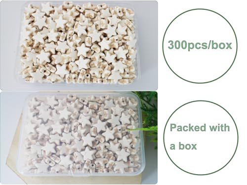 Turquoise Star Beads Bulk for Jewelry Making 300pcs 8 * 12mm White Natural Stone Space Beads for Hair,Garland Keychain, Lanyard, DIY Handmade Craft,Necklace, Bracelet Supplies - color: White Star