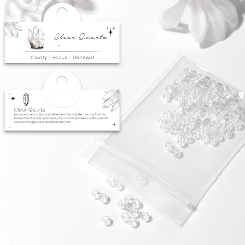 Raicegs 100pcs 4mm Clear Quartz Beads Natural Gemstone Beads Round Loose Beads for Jewelry Making DIY Bracelets Necklace - color: Clear Quartz, size: 4mm Round