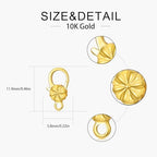 10K Gold Jewelry Clasp Necklace Extender Clasp Bracelet Extension Connector for DIY Necklace Bracelet Anklet Jewelry Making (Style 9) - style: Style 9