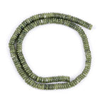 JOE FOREMAN 2x6mm Natural Light Green Canada Jadeite Jade Semi-Gemstone Heishi Disc Rondelle Spacer Beads for Jewelry Making Full 15" Strand Energy Stone Healing Power - color: Light Green Canada Jadeite Jade