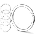 CREST Surgical and Marine Grade Stainless Steel Split Ring for Keychains SS316L Key Rings for Car Keys - color: 5-pack Large