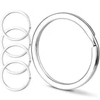 CREST Surgical and Marine Grade Stainless Steel Split Ring for Keychains SS316L Key Rings for Car Keys - color: 5-pack Large