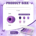 TOAOB 1500pcs 3mm Purple Colors Opaque Seed Beads Kit Glass Round Small Spacer Beads with Beading Pin for DIY Beading Weaving Earrings Bracelets Necklaces Eyeglass Chain Art Crafts Jewelry Making - color: Purple Series