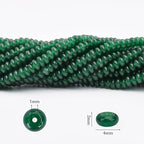 2 Strands (300PCs) Green Jade Rondelle Beads, 2 * 4mm Gemstone Loose Spacer Abacus Disk Beads for DIY Bracelet Necklace Earrings Jewelry Making, Craft Supplies Beading Kit - color: Green Jade, size: 2*4MM