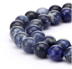 90pcs Adabele Natural Blue Sodalite Healing Gemstone 4mm (0.16 inch) Small Round Beads Gem Stone Spacer for DIY Craft Jewelry Making GY6-4 - color: Sodalite, size: 4mm (90pcs/1 Strand)