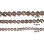 38Pcs 10mm Grey Agate Natural Round Loose Real Stone Beads Gemstone Genuine for DIY Hand Made Craft Jewelry Bracelet Earring Necklace String Making Energy Healing Power - color: Gray Agate, size: 10mm