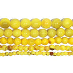 Yochus 60pcs 6mm Yellow Persian Jade Energy Healing Round Bulk Gemstone Beads for Jewelry Making Bracelet Necklace Earring DIY - color: yellow, size: 6mm