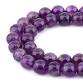 HAAMIIQII 60pcs 6mm Natural Amethyst Crystal Beads Round Stone Loose Gemstone Beads for Jewelry Making Strand 15 Inch - color: Amethyst, size: 6mm 60pcs