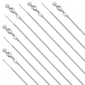 Crisjanggo 10 Pcs Silver Necklace Cable Chain Stainless Steel Chain for Jewelry Making Adjustable Charm Necklace Bulk 20 Inches with Lobster Clasps for Women - color: Re-Silver Cable
