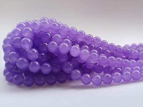 Stone Beads 6mm 140pcs Light Purple Chalcedony Beads Round Loose Gemstones Beads for Bracelet Necklace Jewelry Making (6mm, 60629 Light Purple Chalcedony) - color: Light Purple Chalcedony Beads, size: 6mm