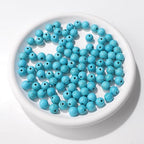 Raicegs 100pcs 8mm Turquoise Beads Natural Gemstone Beads Round Loose Beads for Jewelry Making DIY Bracelets Necklace - color: Turquoise, size: 8mm Round