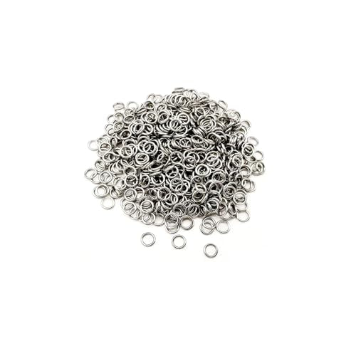 600 Pcs 304 Stainless Steel Jump Rings,5MM Open/Close O Rings,Loop Contactors for Jewelry Making,DIY Crafts, Industrial Repair 1MM Thickness (18 Gauge) - size: 5MM