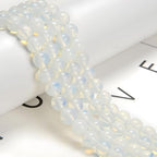 HAAMIIQII 6mm White Opalite Beads Round Gemstone Loose Beads for Jewelry Making 2 Strands (120-130pcs) - color: White Opalite, size: 6mm (120-130pcs)