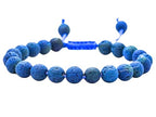 Amazing Gemstone Blue Lava Bracelet for Women Men's Gifts - Protection Healing Crystal Bracelet - 8mm Gemstone Beaded Adjustable Bracelet Pulseras Para Hombres Mujer Stocking Stuffers - color: Blue Lava