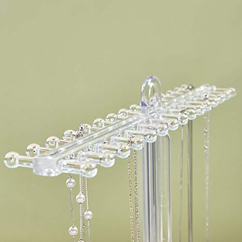 STORi Necklace Holder with Divided Organizer Tray, Premium Quality Jewelry Stand, Made in USA