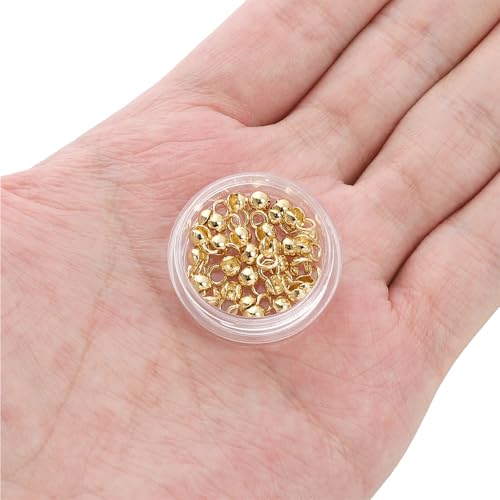 BEADIA 14K Gold Plated Open Crimp Beads 4x6mm 30pcs for Jewelry Making Findings - color: 14K Open Crimp Beads, size: 4x6mm