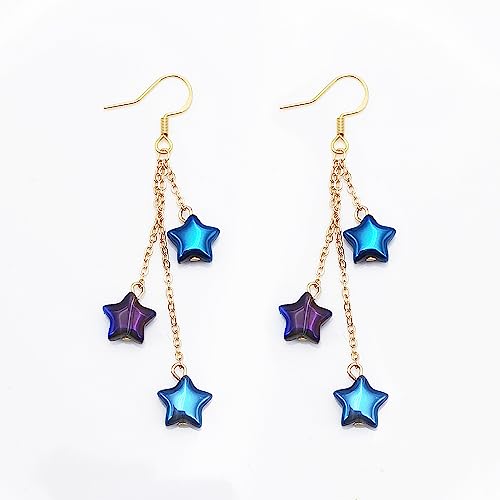 INSPIRELLE 10mm Star Beads 300pcs Electroplated Crystal Glass Spacer Beads for Jewelry Bracelet Necklace Making