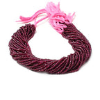 Faceted Garnet Rondelle Beads, Rhodolite Pink Garnet Loose Gemstone Beads for Jewelry Making, 3-3.5 mm Beads, 13 Inches