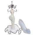 2 PCS Set Jewlery Display Shoe Ring Holder - Mannequin Necklace Display Bracelet Orgaziner (Silver) - color: Silver