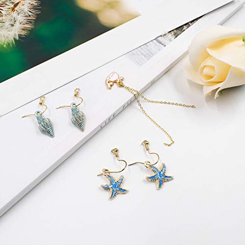 AUEAR, 30 Pack Ocean Starfish Conch Seashell Enamel Charms Pendants for DIY Jewelry Making (Ocean Style 2) - color: Ocean Charms 2, size: 30 Pack
